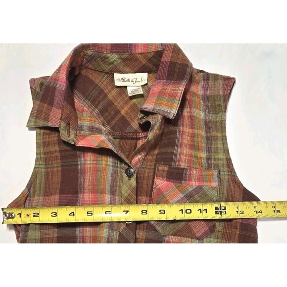 VTG Y2K Plaid Sleeveless Romper Drop Waist Shirt Dress Style Indie Grunge 2000s - Picture 7 of 13